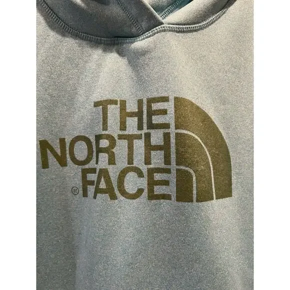 The North Face Hoodie Womens M Turquoise Logo Spellout Pullover Sweatshirt - Picture 2 of 6